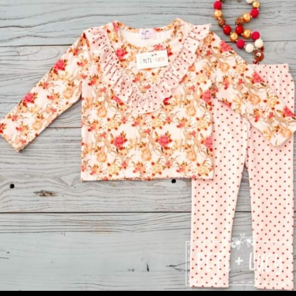 Playset deer and flower set